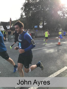 John Ayres running the half marathon