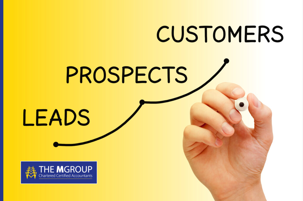 Infographic of Leads, Prospects and Customers